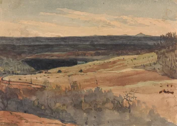 Bølgende felt, fjell i avstand