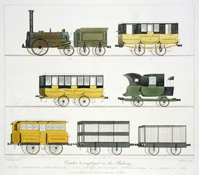 Coaches Employed on the Railway, plate 7 fra 