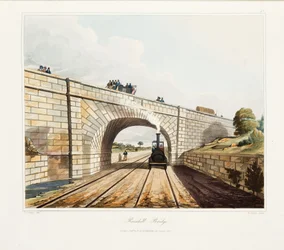 Rainhill Bridge, utgitt 1831 (håndfarget gravering)