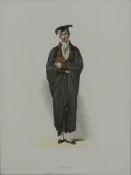 Scholar, gravert av J. Agar, publisert i R. Ackermanns 