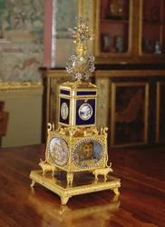 Musikalsk automat, necessaire og ur, av Thomas Weekes, ca. 1800