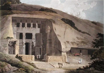Utgravd tempel på øya Salsette, plate III fra 