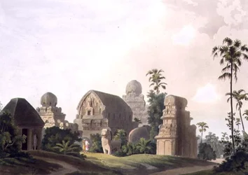 Sculptured Rocks at Mavalipuram på Coromandel-kysten, plate I fra del 3 av puben 