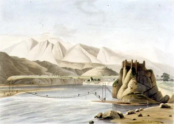 Rope Bridge ved Sirinagur, plate XXIII fra del 6 av 