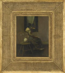 The Mirror, 1907 (olje på trepanel)