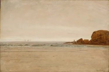 Strand og steiner 1870 (olje på lerret)