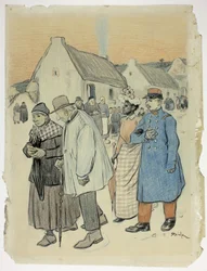 Gatescene med to par