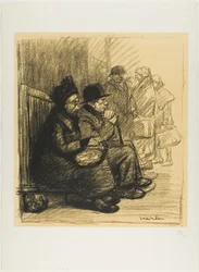 Verdun-beboere på Gare de l#39;Est-stasjonen