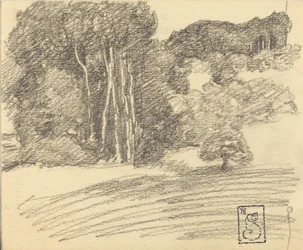 Skogen ved Courdemanche, 1895.
