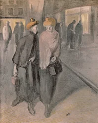 Arbeidskvinner, rundt 1900 (tegning)