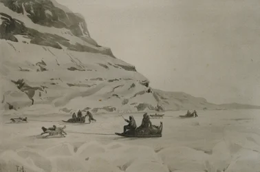 Eskimoer (akvarell på papir)