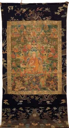 Tredje Panchen Lama Losan Penden Yeshe (gouache på tøy)