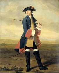 Portrett av Ludolf Backhuysen II, maler, i dragonenes uniform