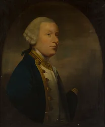 Halvlengde portrett av admiral Robert Duff av Fetteresso (olje på lerret)