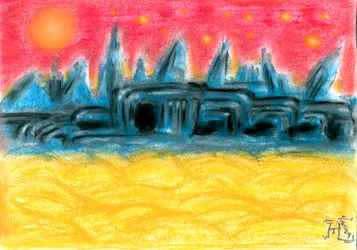 Solnedgang i Alien City