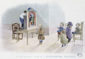 Barneleker: dukketeater - dess. av Lobrichon, red. av Phosphatine Falières