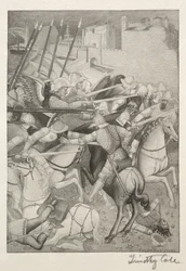 Gamle italienske mestere: Slaget ved St. Efesos mot hedningene på Sardinia, 1888-1892.