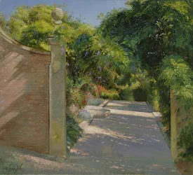 Inngang til Sundial Garden på Heligan