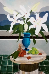 Lilje, lime og litchi, 2004, olje på lerret