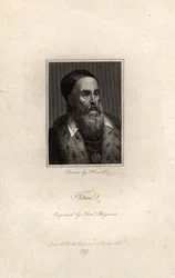 Portrett av Titian, gravert av John T. Wedgwood