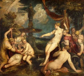 Diana og Callisto, av Titian (ca 1490-1576), olje på lerret