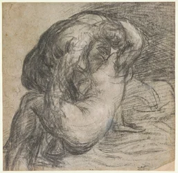 No.2256 Par i en omfavnelse, eller Jupiter og Io, ca. 1570 (kull og kritt)