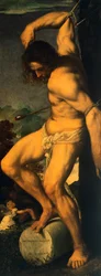 San Sebastian, detalj fra Averoldi polyptych, av Titian (ca 1490-1576), olje på lerret