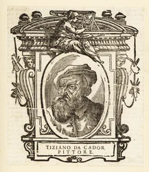Portrett av Titian, italiensk maler under renessansen, født i Pieve di Cadore, rundt 1488-1576