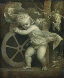 Amor med tidens hjul, ca. 15151520.
