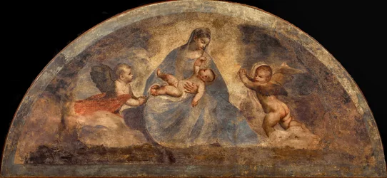 Madonna og barn med to engler, ca. 1519.