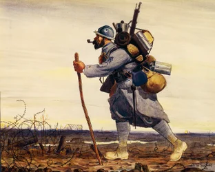 Fransk poilu (soldat) fra første verdenskrig
