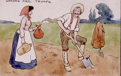 Spar er trumfer (penn og blekk og akvarell)