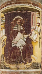 St. Jerome, av Tommaso da Modena (1326-1379), San Nicolo-kirken, Treviso