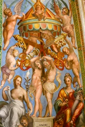 taket i Hall of Constantine, detalj. 1585 (fresco)