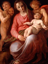 Madonna og barn med spedbarn St John, 1570.