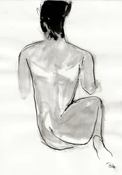 Tegning av figur i hvile
