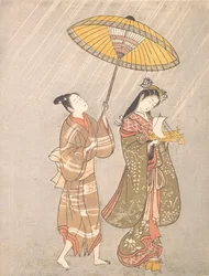 Komachi ber om regn, ca. 1765..