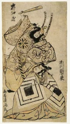Nakamura Nakazō I og Ichikawa Danjūrō ​​IV. Torii Kiyomitsu I.