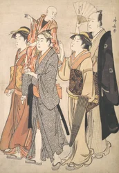 Ichikawa Danjuro V og hans familie, 1782.