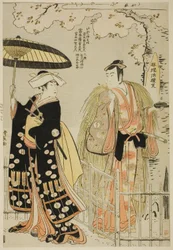 The Actors Sawamura Sojuro III as Kusunoki Masatsura and Arashi Murajiro as Ben no Naishi, in the shosa "Sode Furu Yuki Yoshino Shui," performed at the Nakamura Theater in the eleventh month, 1786   1287527   no       norwegian Successfully Translated  Ori