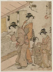 Den fjerde måneden fra serien Fashionable Monthly Visits to Temples in the Four Seasons, 1784.