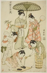 Tanabata-festivalen, fra serien «De fem festivalenes dyrebare barneleker (Kodakara gosetsu asobi)»