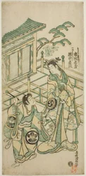 Skuespillerne Ichimura Kamezo (jeg spilte Urashima Taro og Takinaka Hidematsu) og Kanemoto Gozen (jeg spilte Kanemoto Gozen) fremførte stykket «Ichi no Tomi Seiwa Nendaiki» på Ichimura-teateret i den femte måneden samme år.