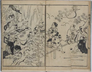 De åtte fantasifulle synspunktene i militære kjærlighetsforhold (Furyu budo iro-bakkei)