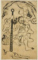 Skuespilleren Yamanaka Heikuro I som en demon