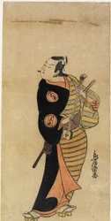 Skuespiller Ichimura Takenoj? IV som siden Kichisabur?, 1718 (håndfarget treblokktrykk)