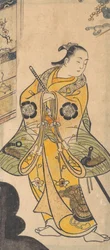 Skuespiller som Samurai-ungdom, ca. 1735.