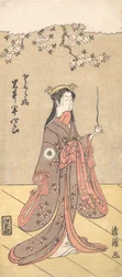 Skuespilleren Iwai Hanshiro IV som Sakura Hime, kirsebærprinsessen, 1767.