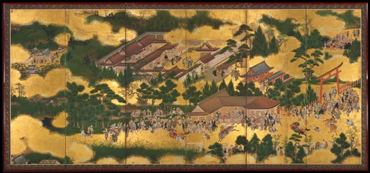 Hesteveddeløp ved Kamo-helligdommen, 1615-50.