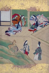 Scener fra Tales of Ise Ise monogatari, sent på 1700-tallet.
